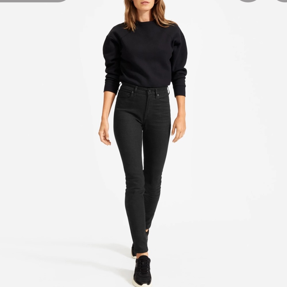 EVERLANE WOMEN’S BLACK HIGH RISE JEANS regular cotton blend size 29